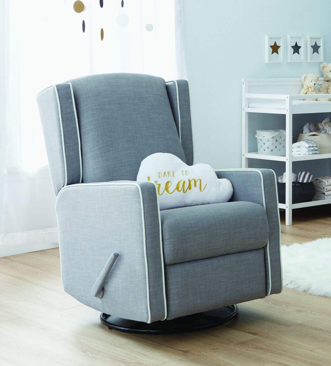 Baby knightly swivel reclining glider hotsell