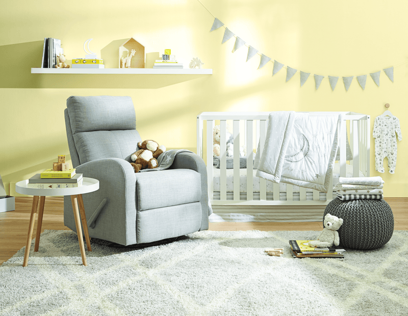 Small charleston swivel top glider & recliner